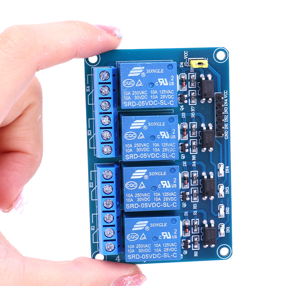 Home Automation Arduino - 5V 12V 4 Kanaals Relaisbord met