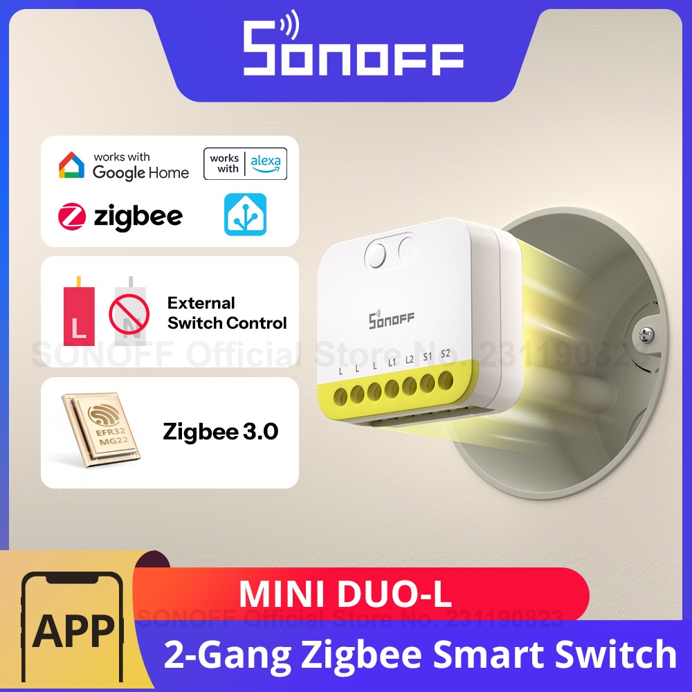 Sonoff Basic Switch - SONOFF MINI DUO-L 2-voudige Zigbee slimme