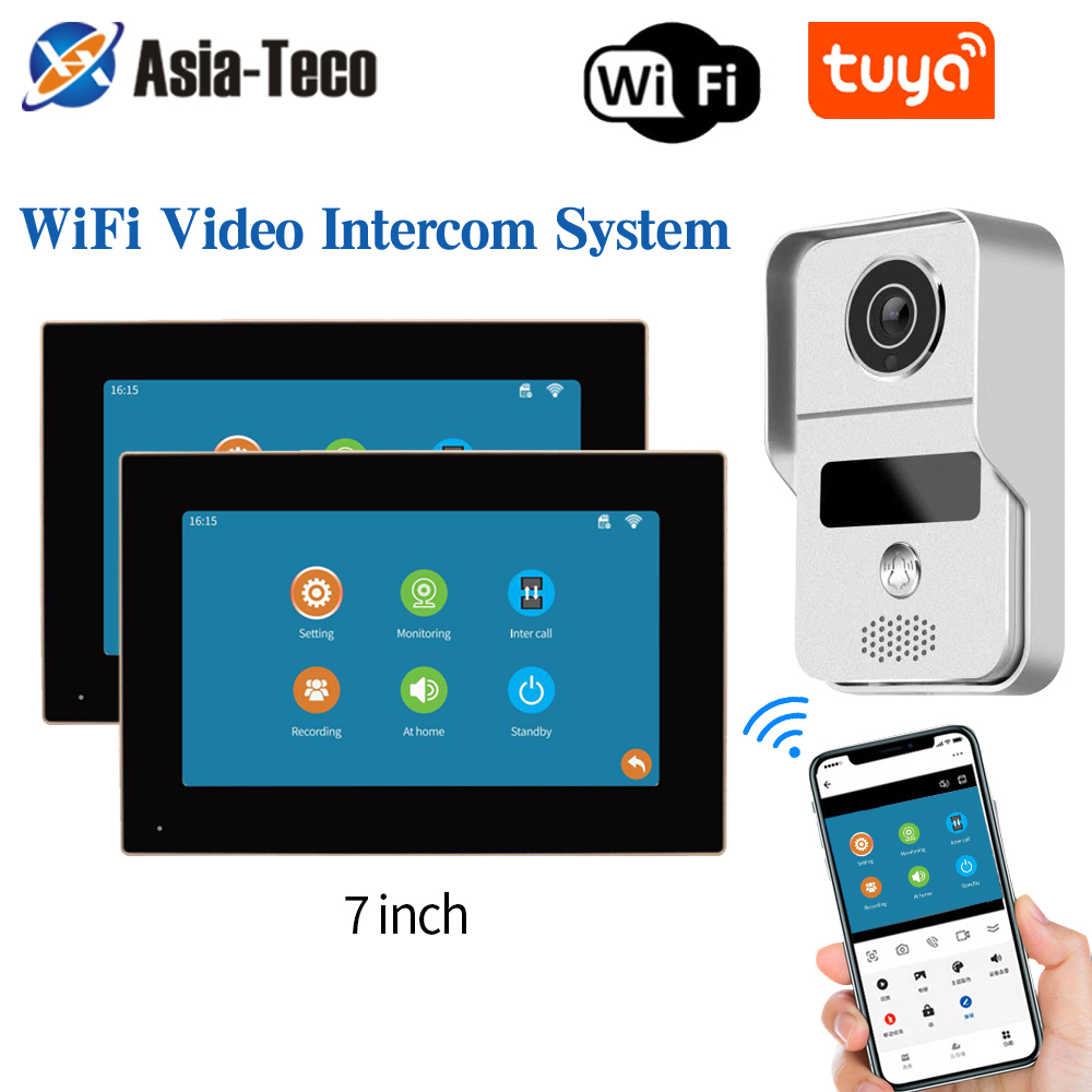 Smart Doorbell Wired - 1080P 7 Inch WiFi Video-intercom TUYA