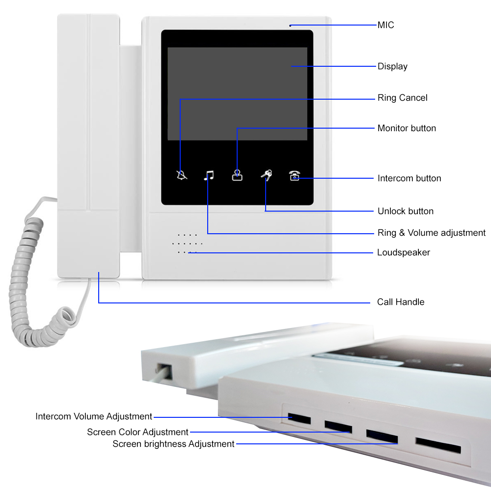 4,3 inch LCD-video-intercomsys - Smart Doorbell Wired recensie en prijs