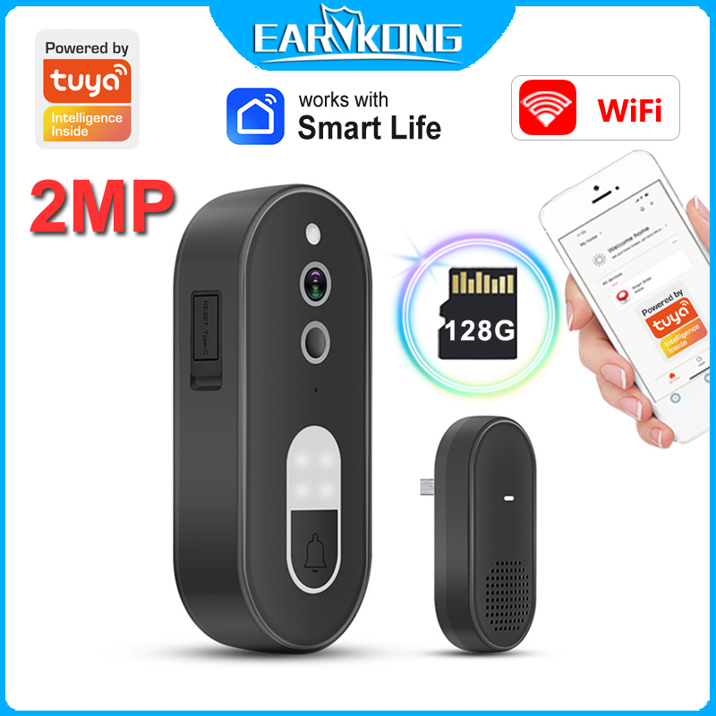 WiFi-videodeurbel werkt met Tu - Smart Doorbell Wired recensie en prijs