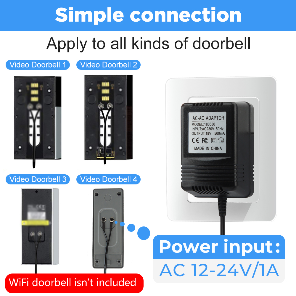 18V AC Transformator Oplader v - Smart Doorbell Wired recensie en prijs